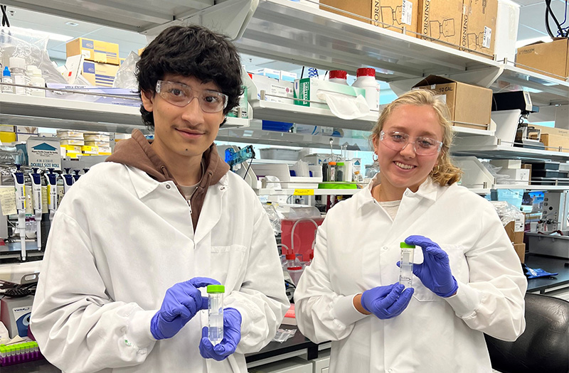 Biotech partners interns in the BioMarin lab.