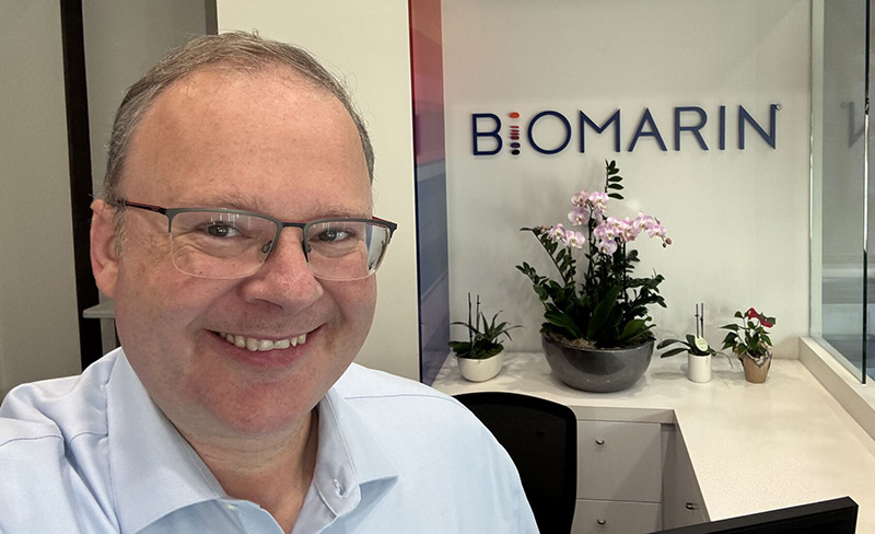 Greg Friberg on his first day at BioMarin.