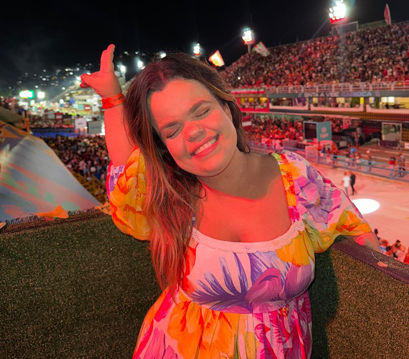 Rebeca Costa at the Sapucai stadium for Carnival